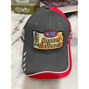 NHRA 2016 Kansas Nationals Topeka Drag Racing Event Patch Hat Cap Yellow Mello